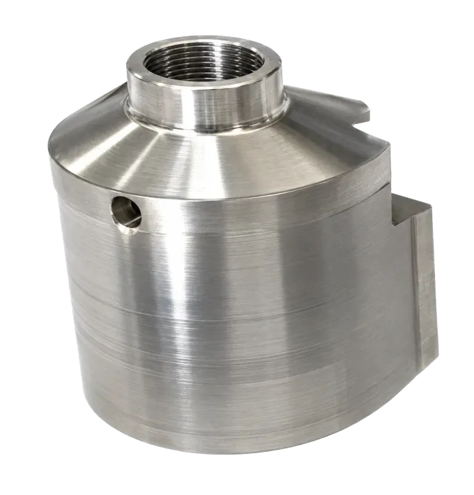 Turned cylindrical housing