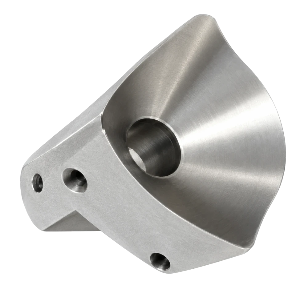 Conical flanged component