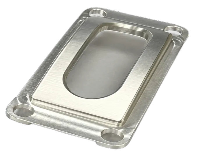 Rectangular machined frame