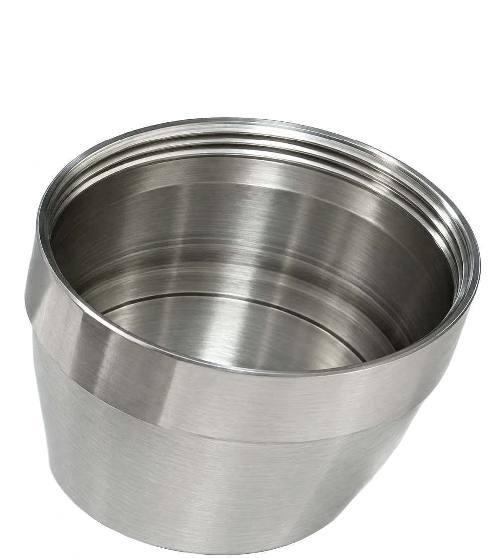 Threaded cup