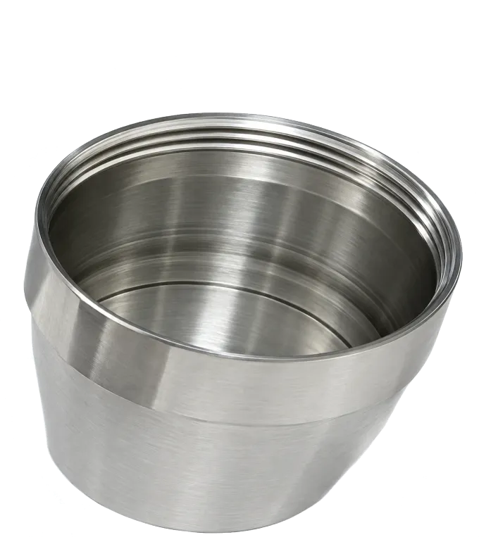 Threaded cup