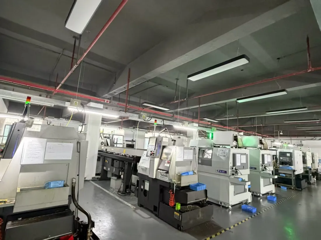 Rui'an production workshop with rows of CNC machines