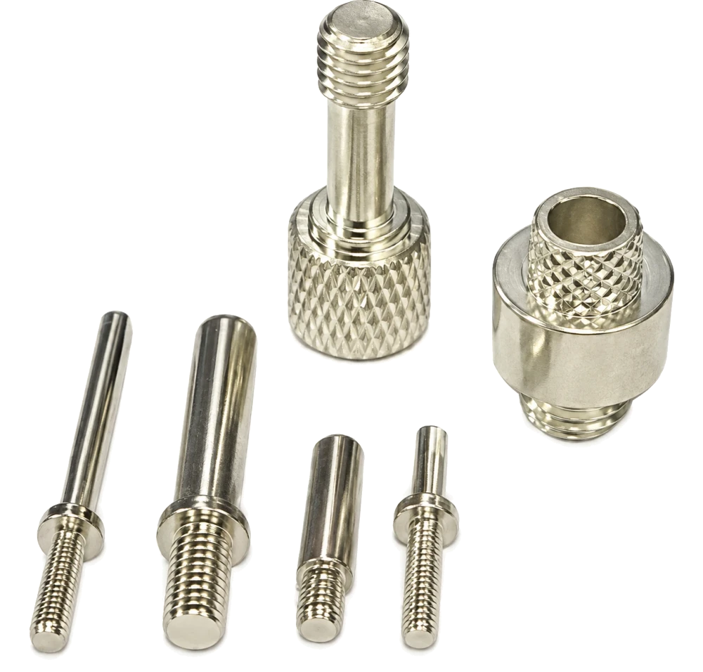 Threaded connector pins
