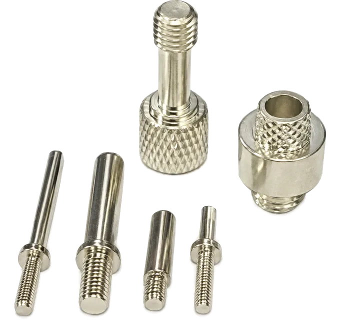 Threaded connector pins